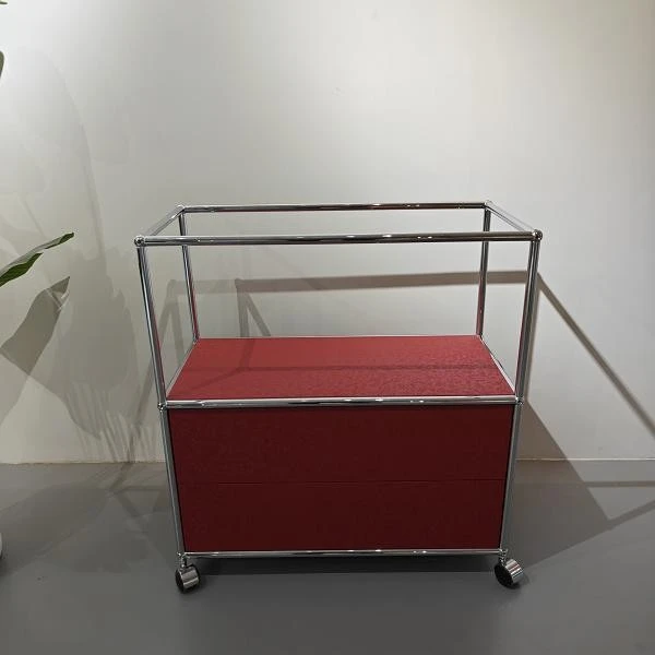 Mobile Two-Drawer Cabinet With Shelf suppliers